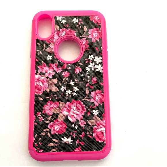 Pink flowers Apple IPhone XR case - Picture 1 of 3
